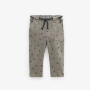 Printed Velvet Pants 3-4